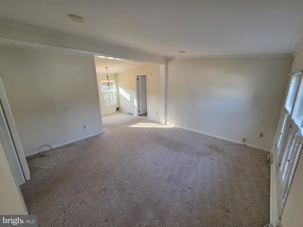 a view of a room with a closet