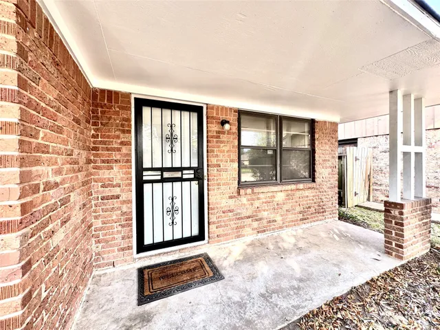 a view of front door of house