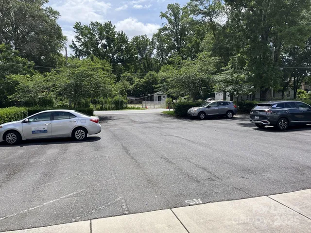 a car parked on the side of a road