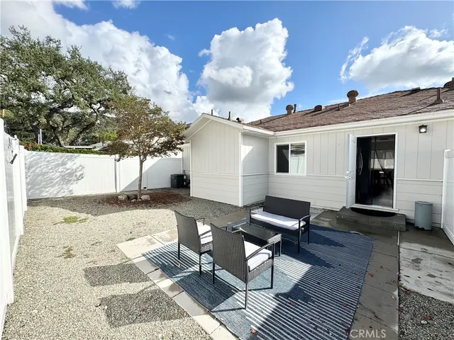 a backyard of a house