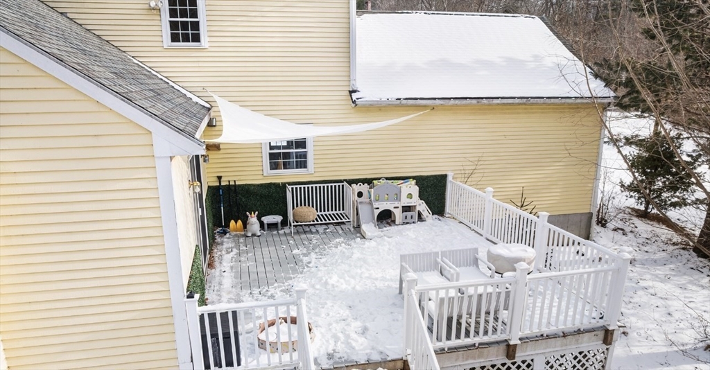 13 Jonathans Way Upton, MA 01568 - Photo 31 of 36 a view of a deck with chairs and a yard