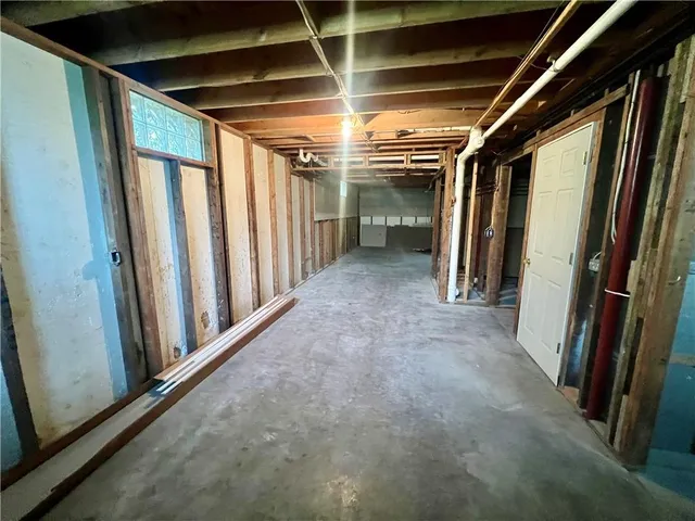 a view of hallway with stairs