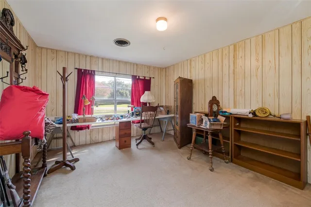 a view of a room with furniture