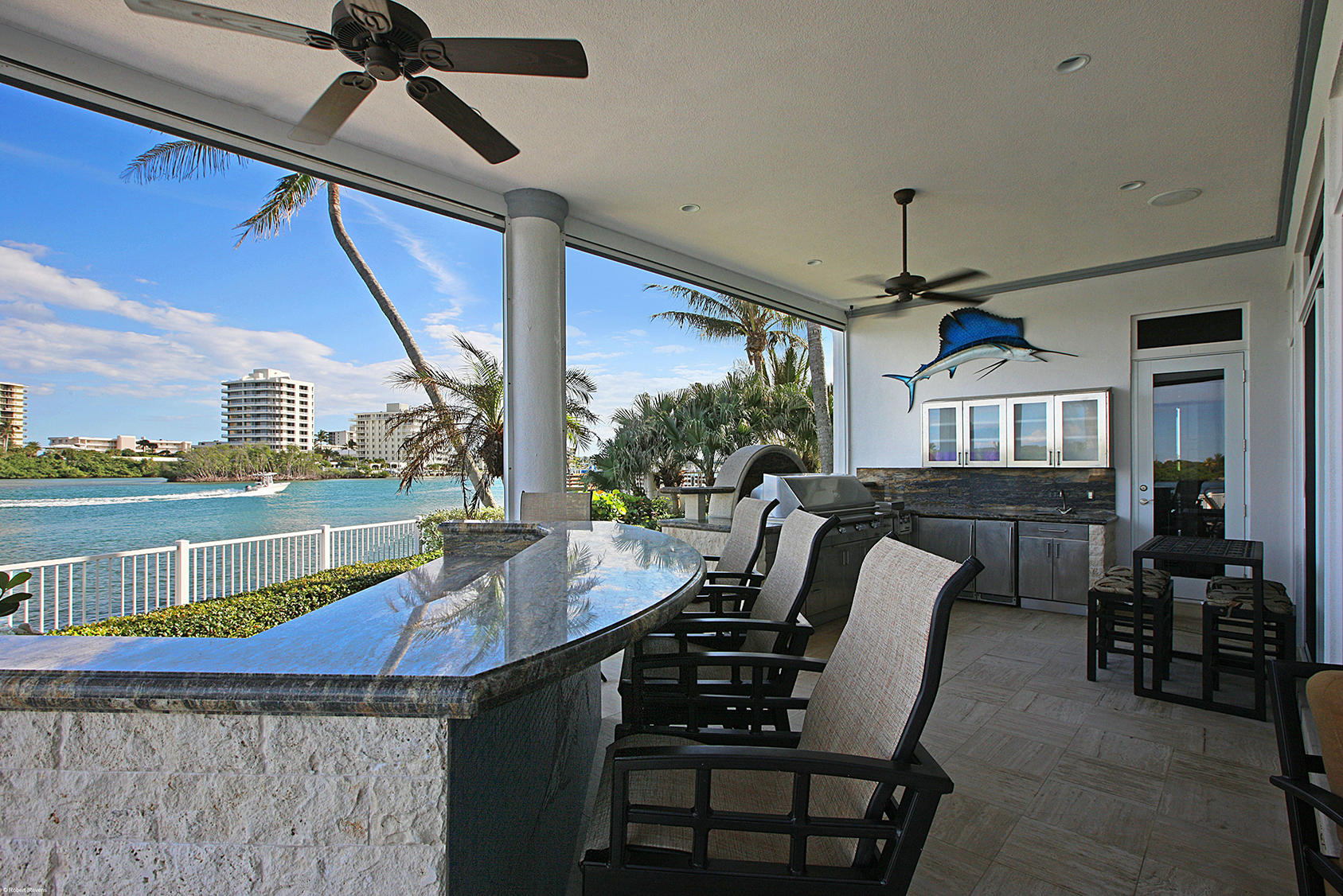 3175 Cove Road Tequesta, FL 33469 - Photo 37 of 39 Outdoor Bar and Summer Kitchen