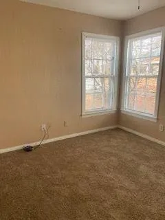 an empty room with a window