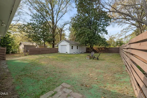 a house view with a backyard space