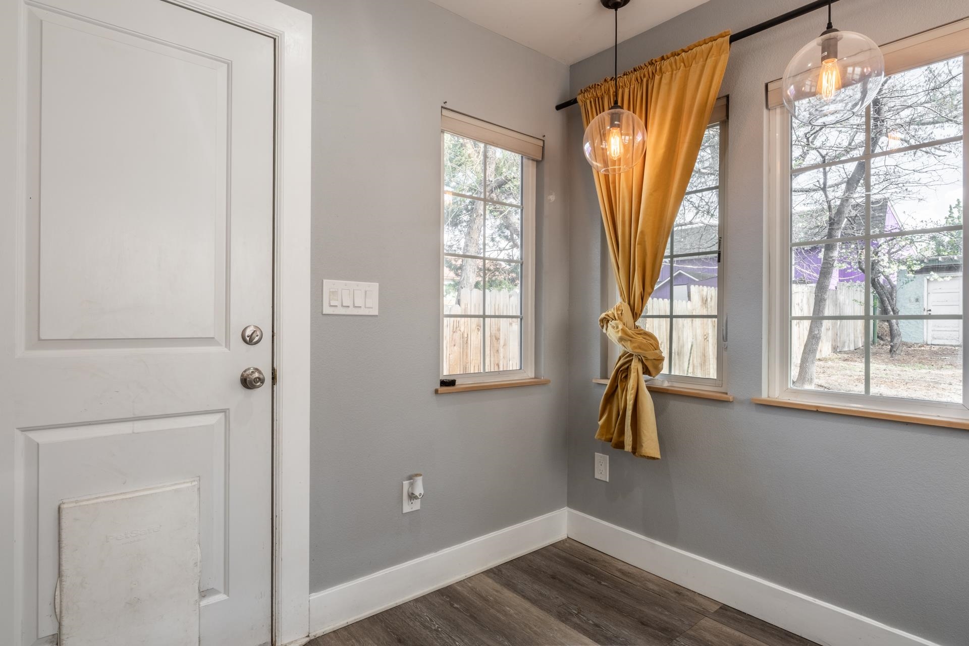91 3rd Street Lee Vining, CA 93541 - Photo 12 of 44 a view of front door with wooden floor and a window