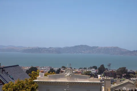 a view of a terrace with sky view