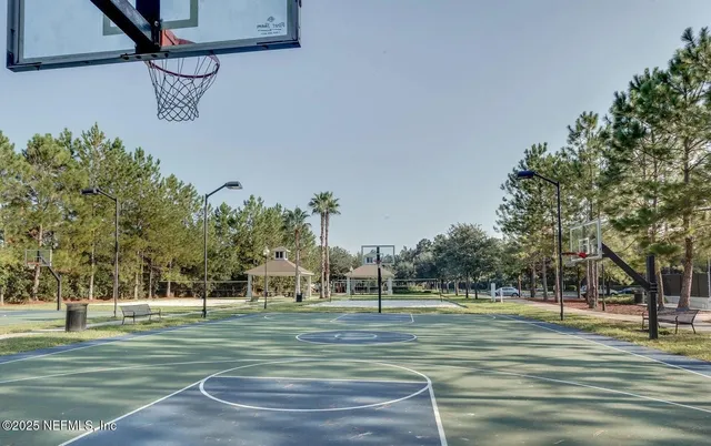 a view of a basketball court