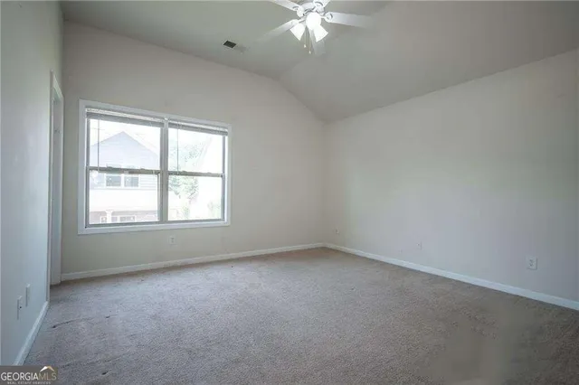 an empty room with a window