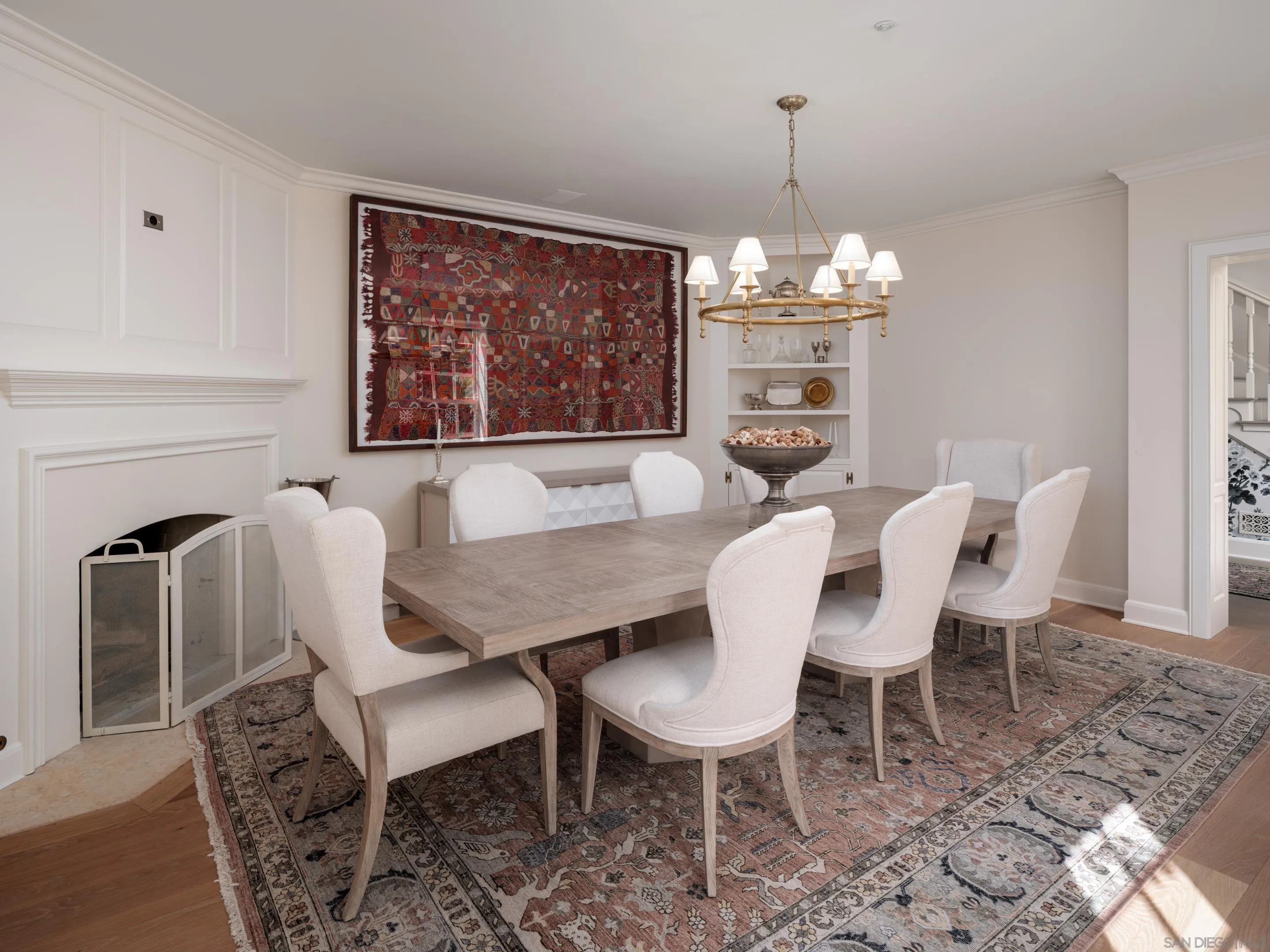 6502 Via Vista Canada Rancho Santa Fe, CA 92067 - Photo 23 of 55 a dining room with furniture a chandelier and window