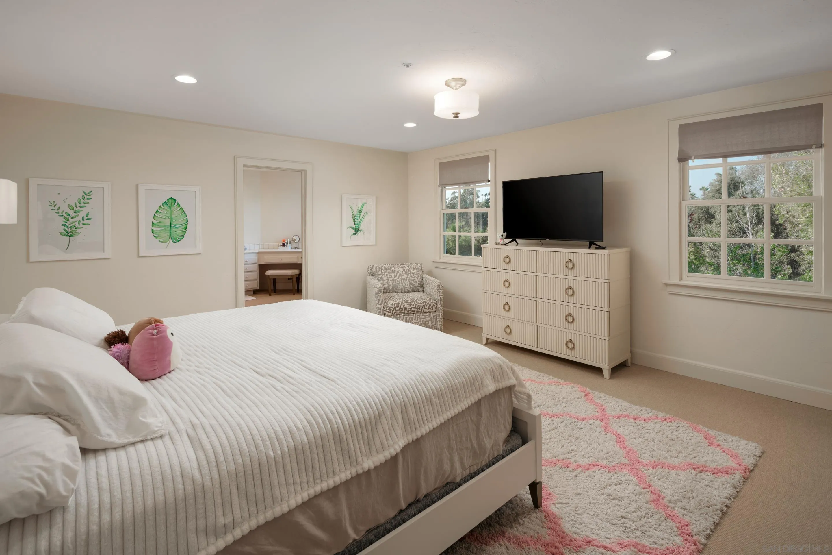 6502 Via Vista Canada Rancho Santa Fe, CA 92067 - Photo 37 of 55 a bedroom with a bed and a flat screen tv
