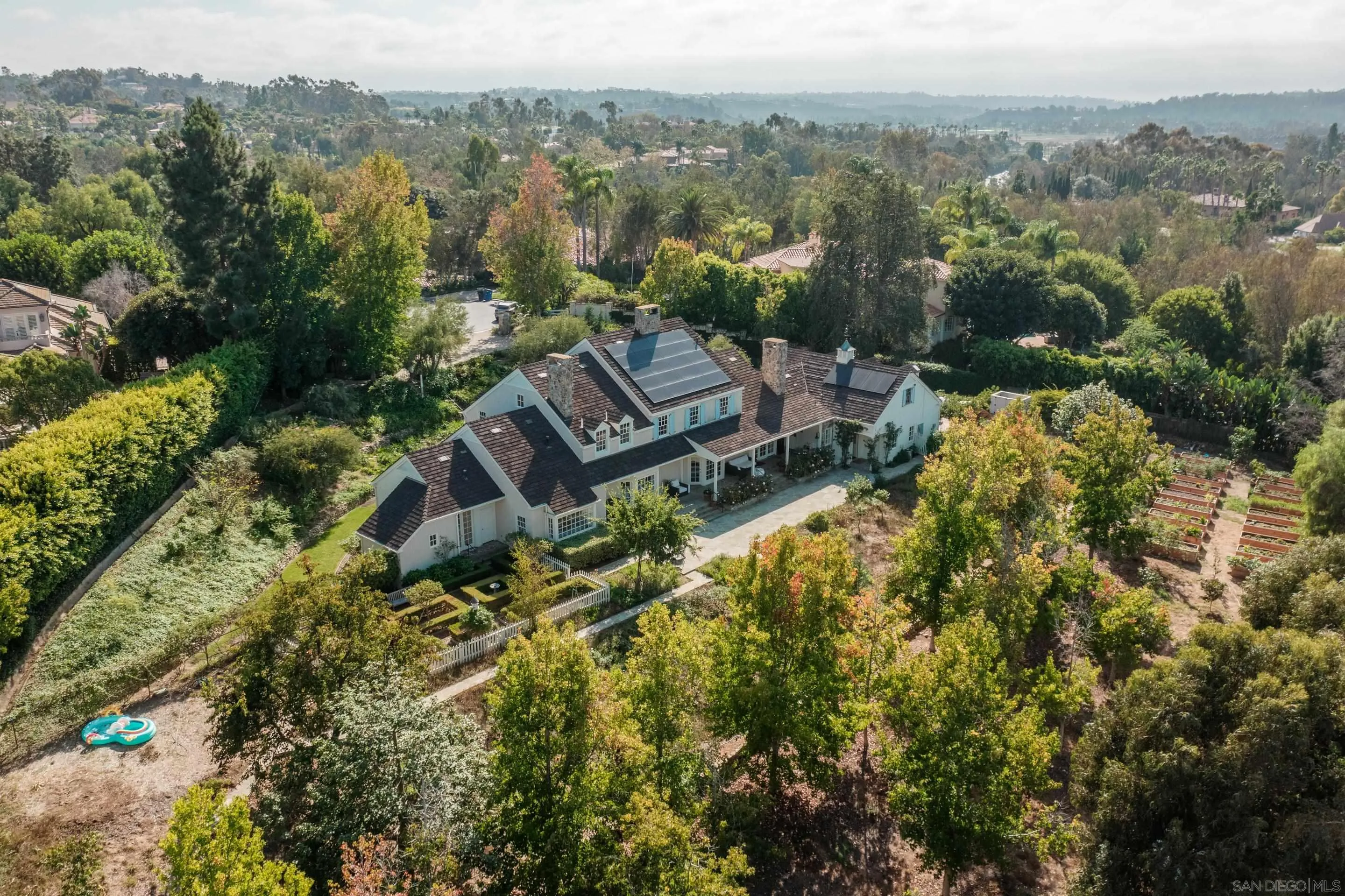 6502 Via Vista Canada Rancho Santa Fe, CA 92067 - Photo 49 of 55 an aerial view of a house with a yard