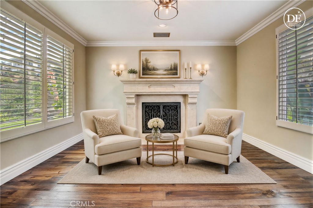 14182 Crystal View Terrace Riverside, CA 92508 - Photo 33 of 74 a living room with furniture and a fireplace