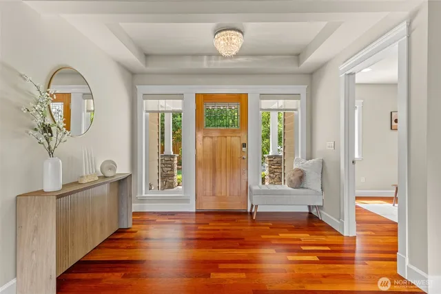 a view of an entryway of a house