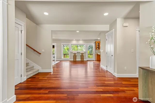 a workspace with furniture and window