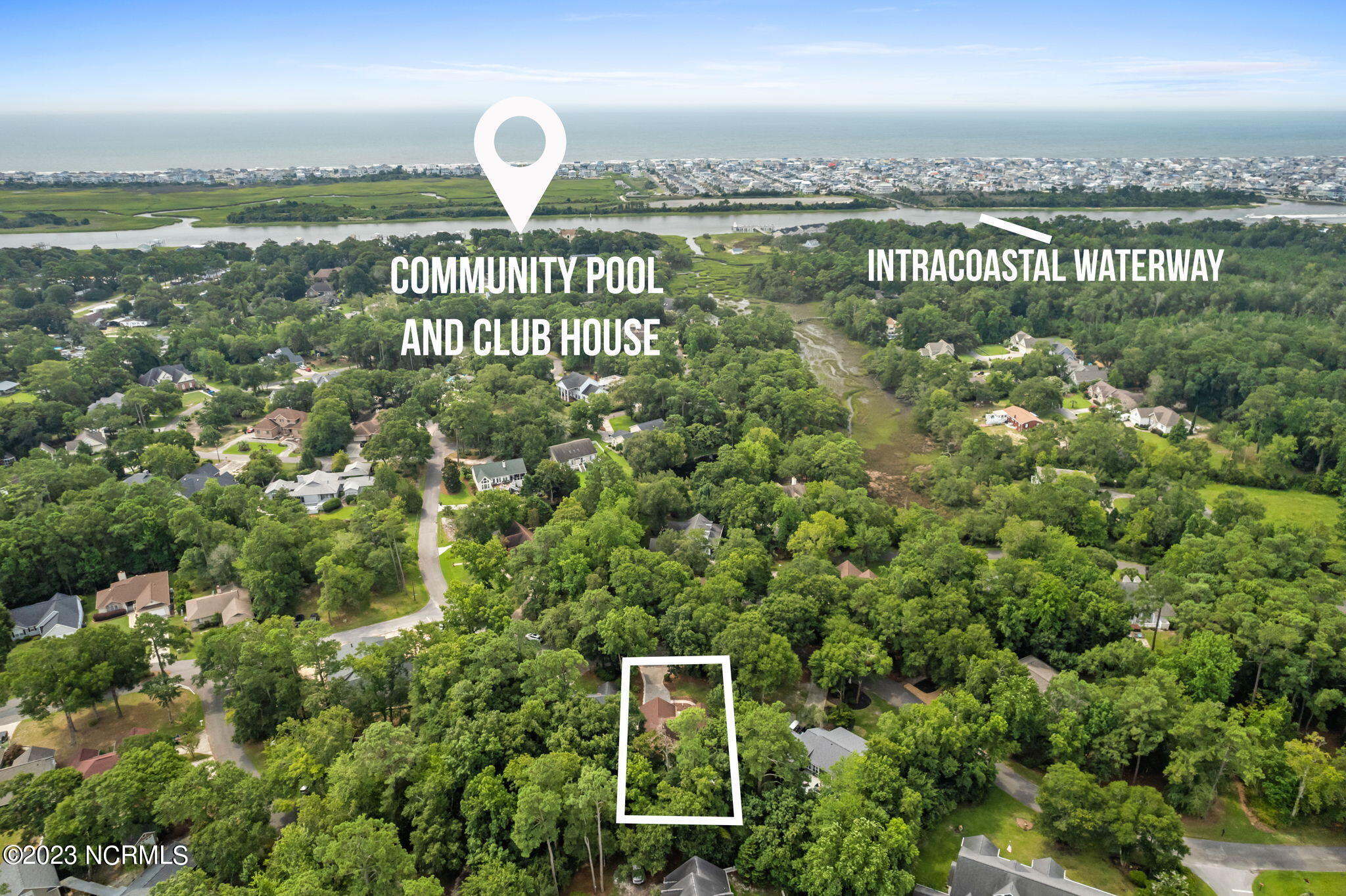 1663 Bent Tree Trail Southwest Ocean Isle Beach, NC 28469 - Photo 5 of 51 Lot lines are approximate to show location & proximity to beach and Intracoastal Waterway.