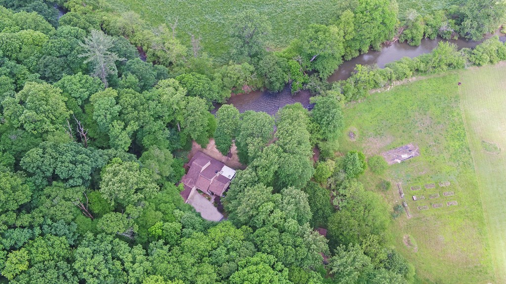 321 Call-Wright Road Ellijay, GA 30540 - Photo 88 of 92 an aerial view of residential house with outdoor space and trees all around