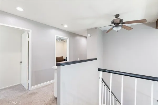 a view of a hallway with entryway