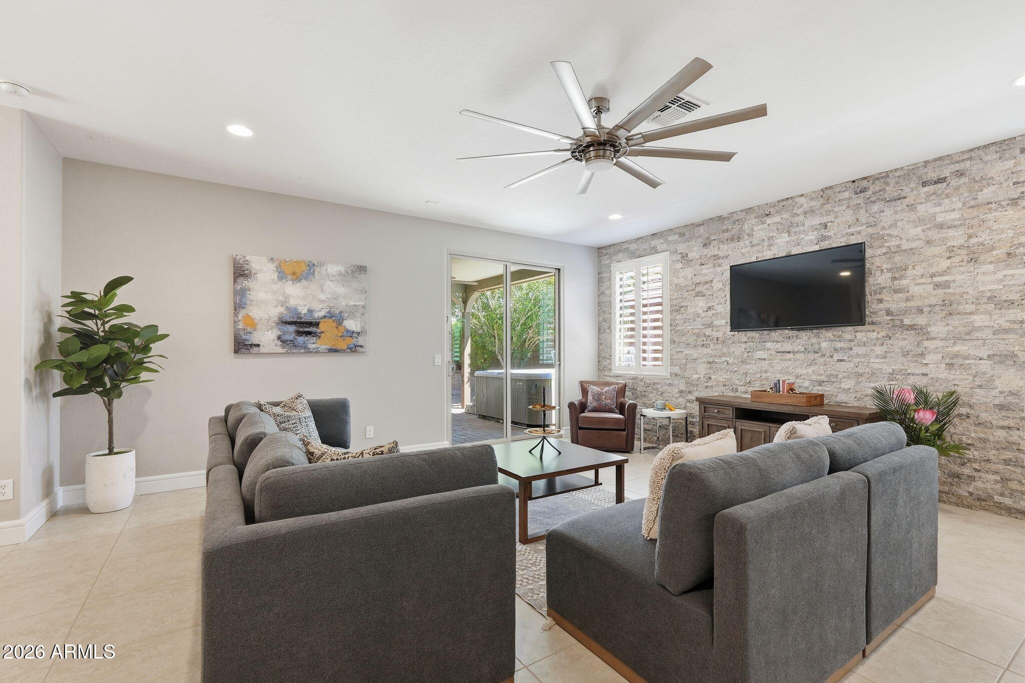 2698 East Boston Street Gilbert, AZ 85295 - Photo 12 of 37 Stacked Stone Accent Wall