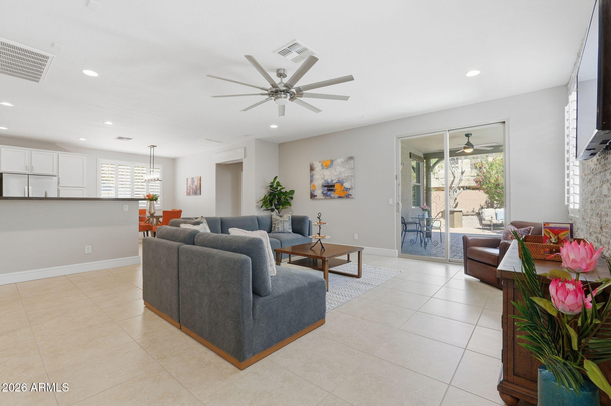 2698 East Boston Street Gilbert, AZ 85295 - Photo 10 of 37 Living Area w/Sliding Glass Doors