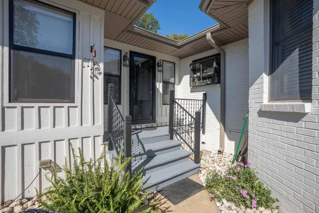 a view of front door of house