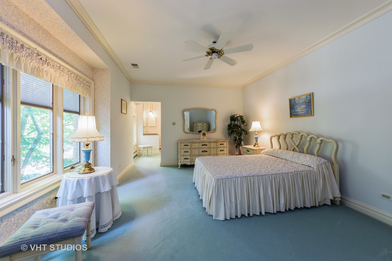215 West Dundee Road Barrington, IL 60010 - Photo 23 of 34 a bedroom with a bed and glass door