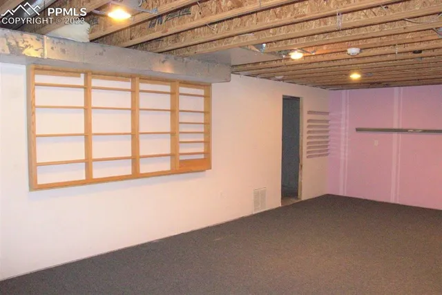 an empty room with a window