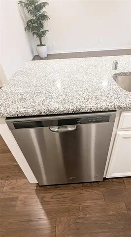 a kitchen with lots of counter top space