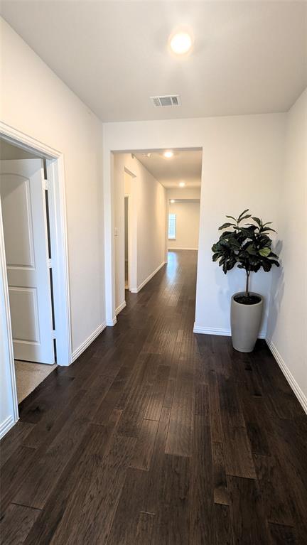 2408 Wildhaven Road Crandall, TX 75114 - Photo 3 of 39 Hall featuring dark wood-type flooring and recessed lighting