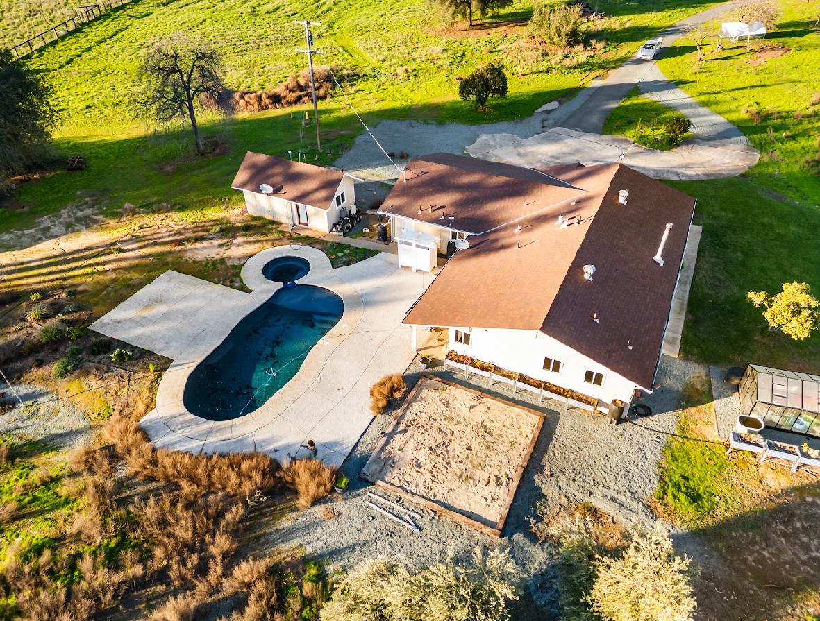 3402 Burson Road Burson, CA 95225 - Photo 6 of 65 an aerial view of a house with yard swimming pool and outdoor seating