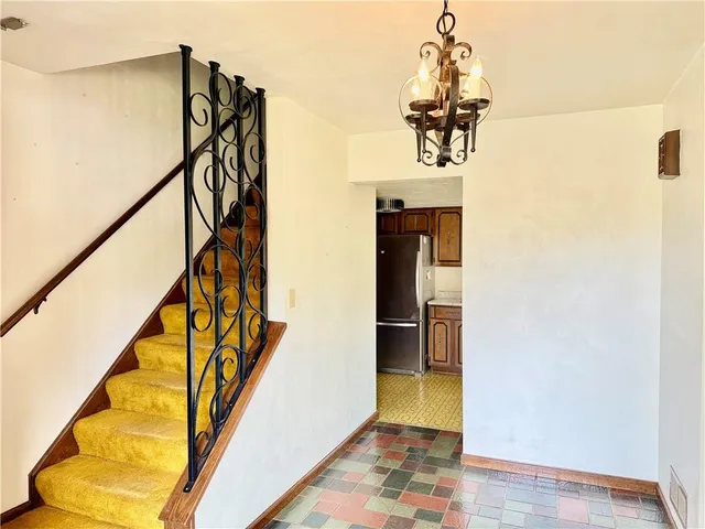 a dining room with wooden floor
