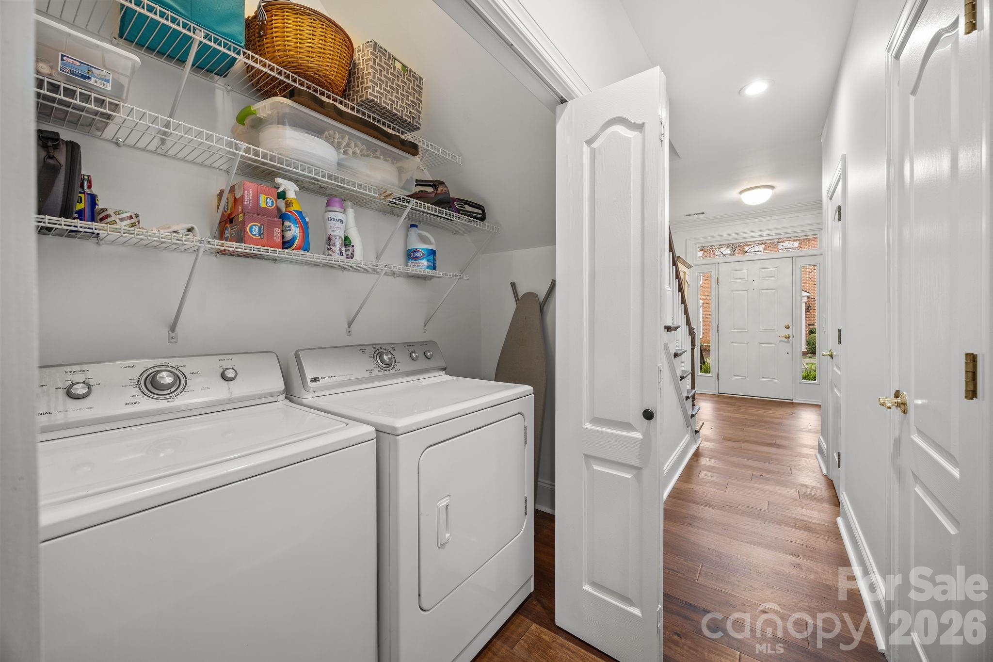 233 Twain Avenue Davidson, NC 28036 - Photo 13 of 35 a view of hallway with washer and dryer