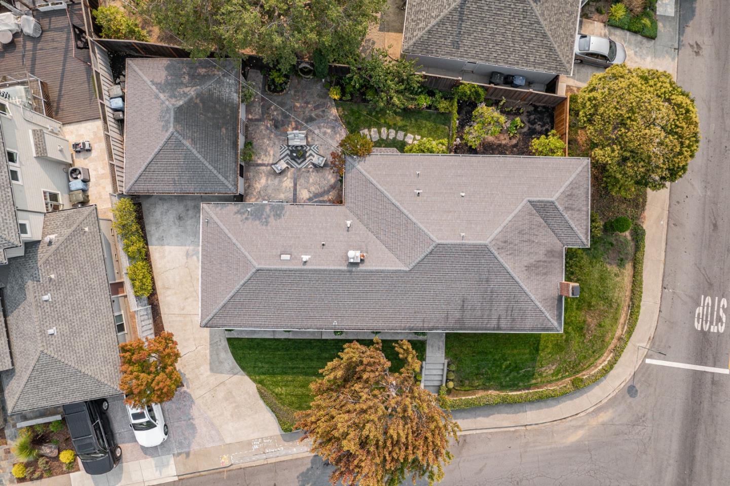 100 Chestnut Street San Carlos, CA 94070 - Photo 41 of 45 an aerial view of a house with a garden