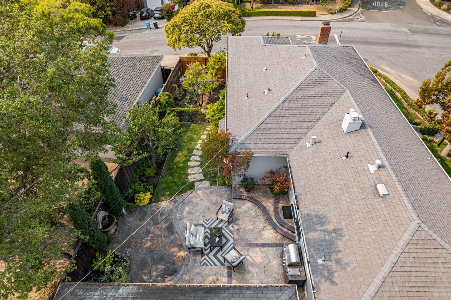 100 Chestnut Street San Carlos, CA 94070 - Photo 43 of 45 an aerial view of a house with a yard