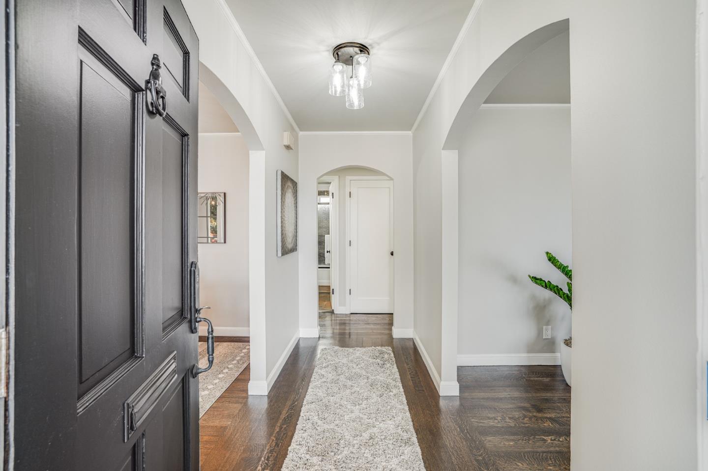 100 Chestnut Street San Carlos, CA 94070 - Photo 5 of 45 a view of hallway with wooden floor and staircase