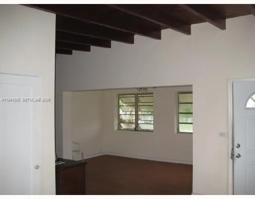 a view of small space with closet