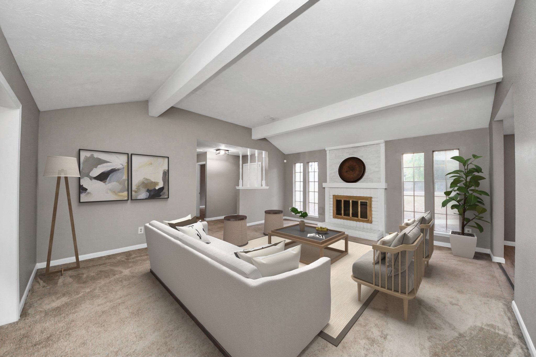 411 Dover Lane Spring, TX 77373 - Photo 11 of 40 a living room with furniture and a large window