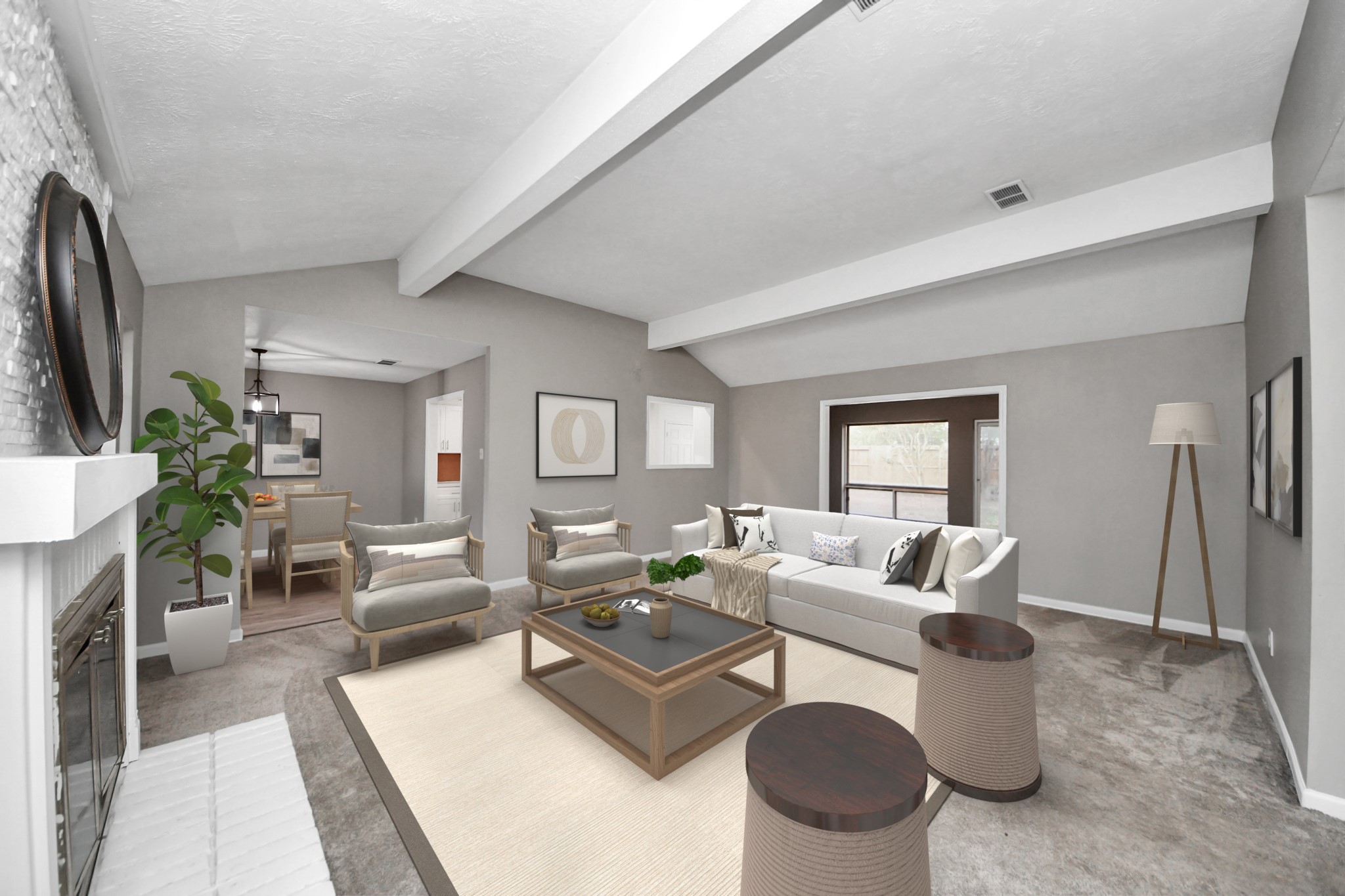 411 Dover Lane Spring, TX 77373 - Photo 12 of 40 a living room with furniture potted plant and a window