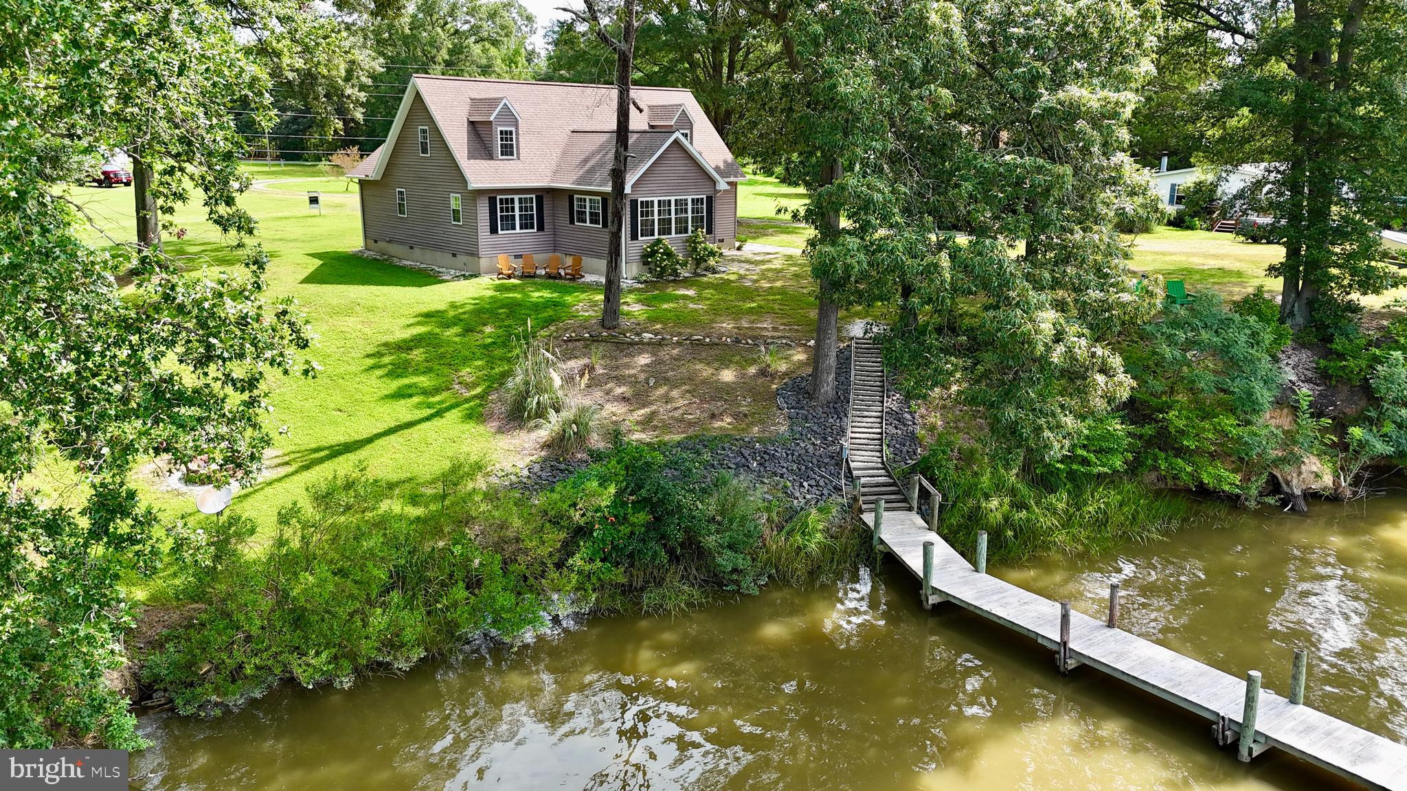 308 Apple Tree Road Montross, VA 22520 - Photo 53 of 55 aerial view of a house with a yard and a large pool