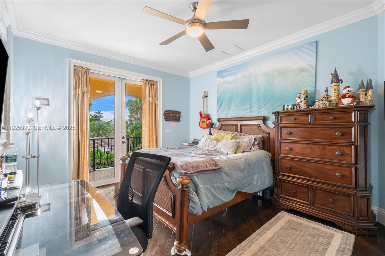 3406 Leigh Road Pompano Beach, FL 33062 - Photo 27 of 49 a bed room with a bed and a balcony