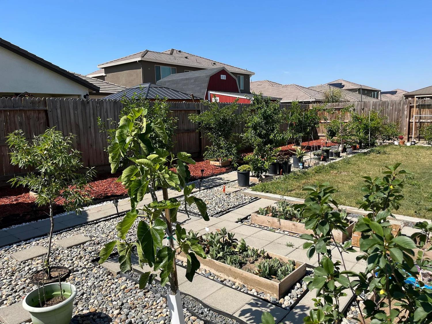 1405 West Tyler Court Visalia, CA 93291 - Photo 21 of 28 a view of a chairs and table in a backyard