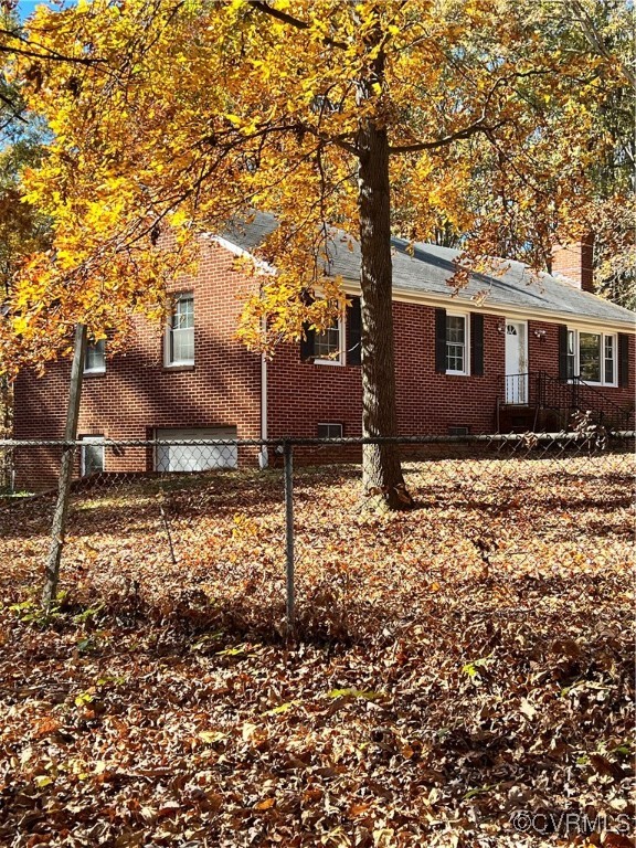 a backyard of a house