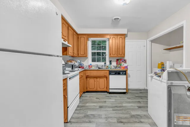 a room with a window and gym equipment
