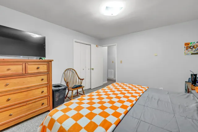 a view of a lush green space