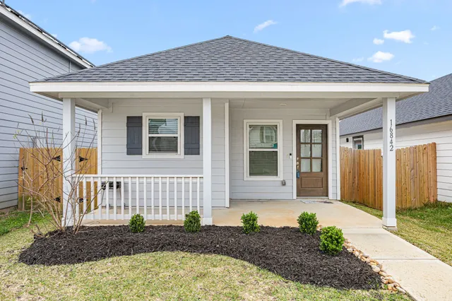 a front view of a house