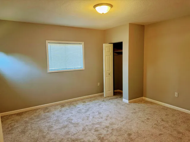 an empty room with a natural light