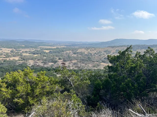 an aerial view of residential building and trees around