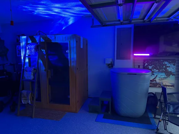 an aerial view of a house with yard