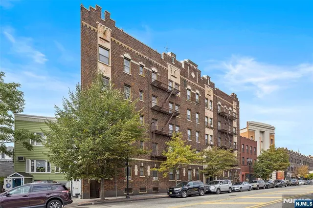 a front view of a building